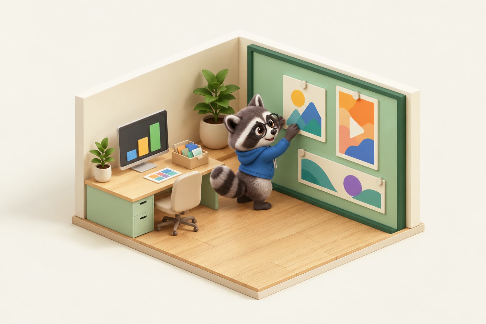 Your ad creatives coworker pinning new ads to the wall